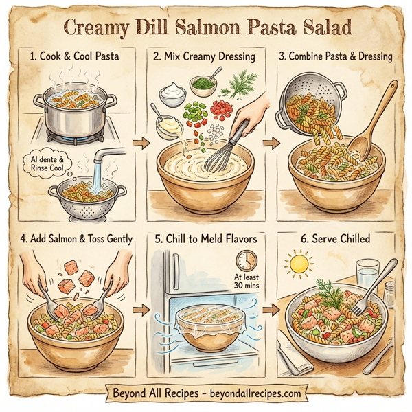 Creamy Dill Salmon Pasta Salad instructions