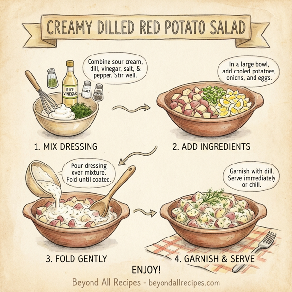 Creamy Dilled Red Potato Salad instructions