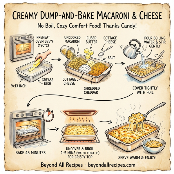 Creamy Dump-and-Bake Macaroni and Cheese instructions