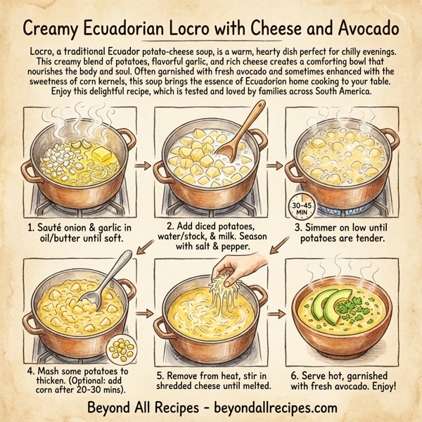 Creamy Ecuadorian Locro with Cheese and Avocado instructions