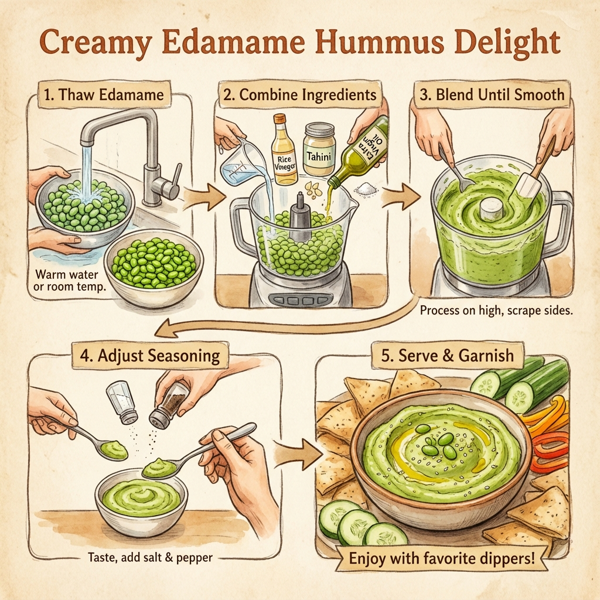 Creamy Edamame Hummus Delight instructions