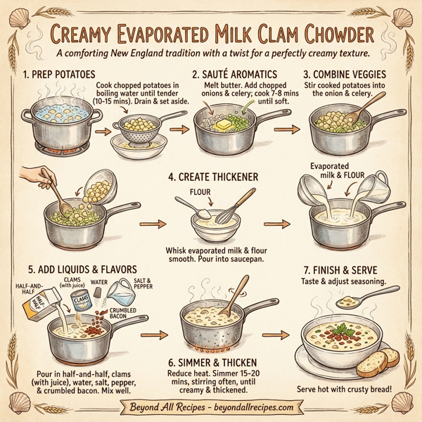 Creamy Evaporated Milk Clam Chowder instructions