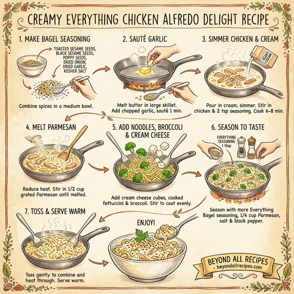 Creamy Everything Chicken Alfredo Delight instructions