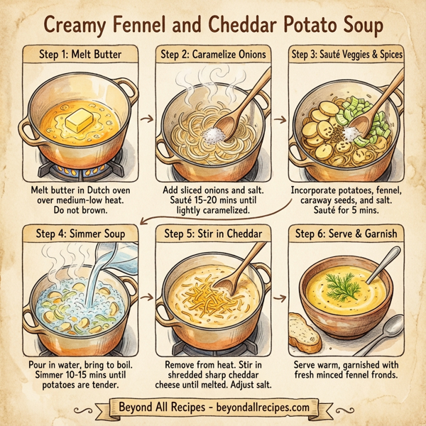 Creamy Fennel and Cheddar Potato Soup instructions