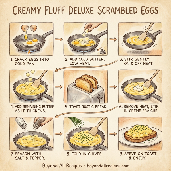 Creamy Fluff Deluxe Scrambled Eggs instructions