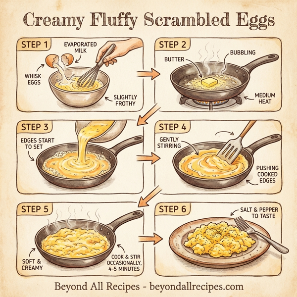 Creamy Fluffy Scrambled Eggs instructions