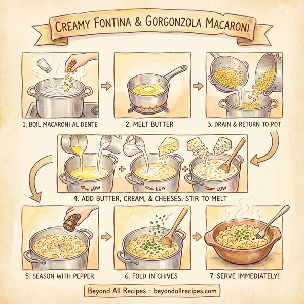 Creamy Fontina & Gorgonzola Macaroni instructions