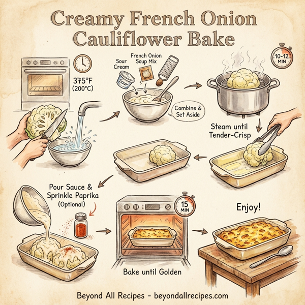 Creamy French Onion Cauliflower Bake instructions