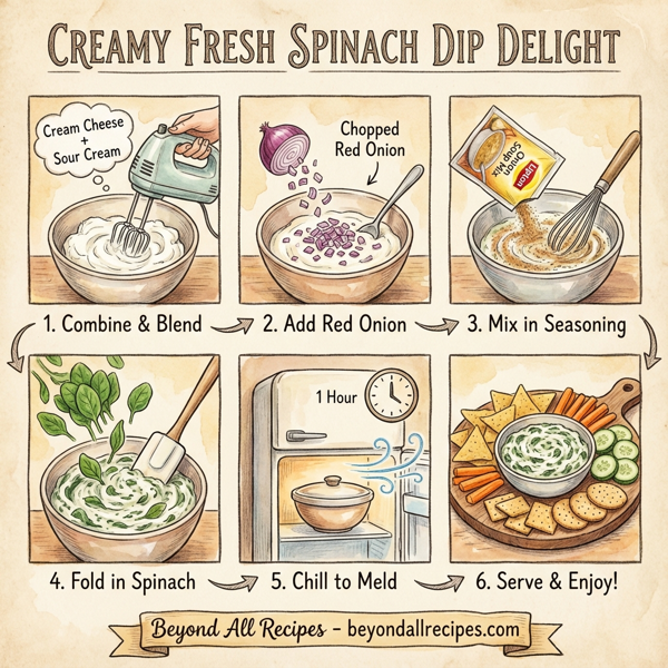 Creamy Fresh Spinach Dip Delight instructions