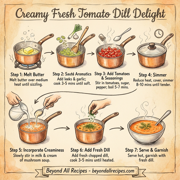 Creamy Fresh Tomato Dill Delight instructions