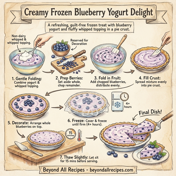 Creamy Frozen Blueberry Yogurt Delight instructions