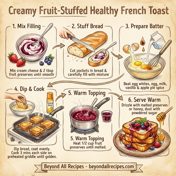 Creamy Fruit-Stuffed Healthy French Toast instructions