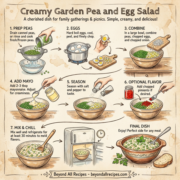 Creamy Garden Pea and Egg Salad instructions