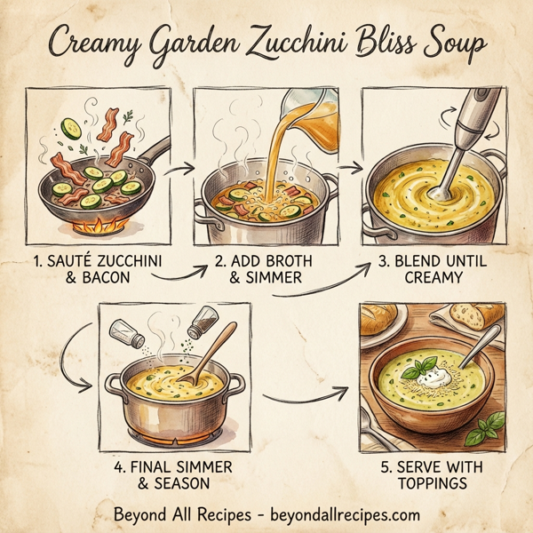 Creamy Garden Zucchini Bliss Soup instructions