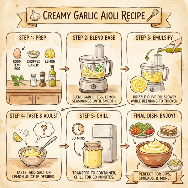 Creamy Garlic Aioli instructions