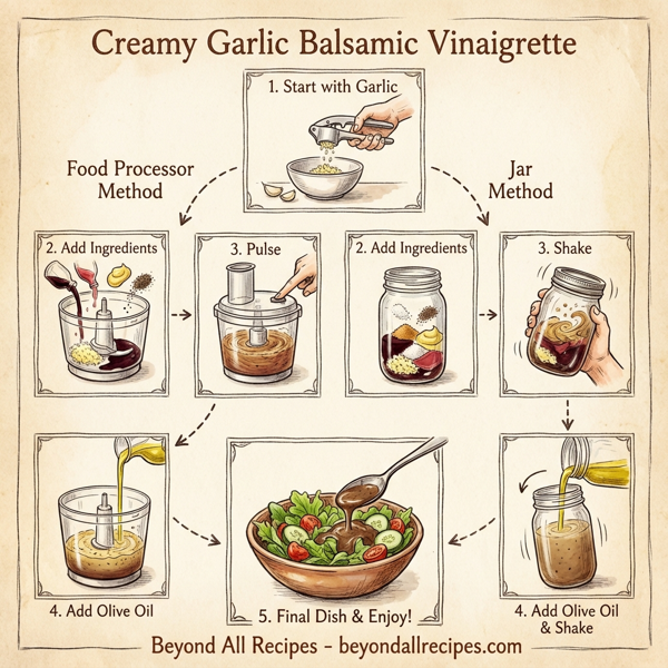 Creamy Garlic Balsamic Vinaigrette instructions