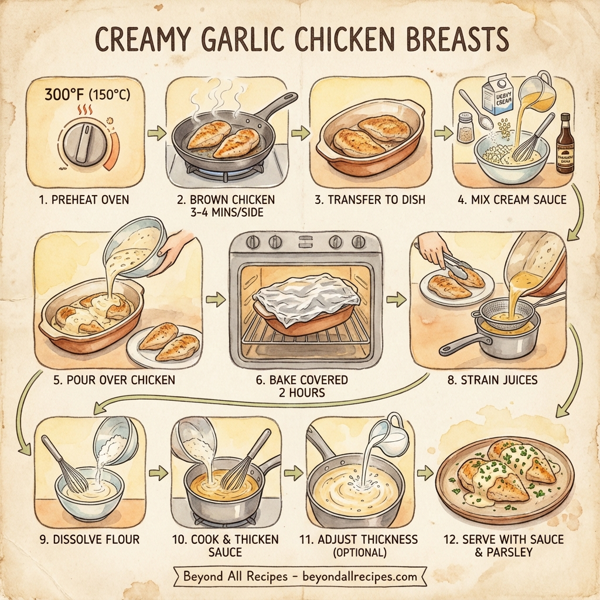 Creamy Garlic Chicken Breasts instructions