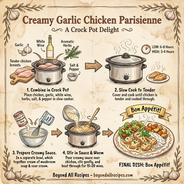 Creamy Garlic Chicken Parisienne instructions