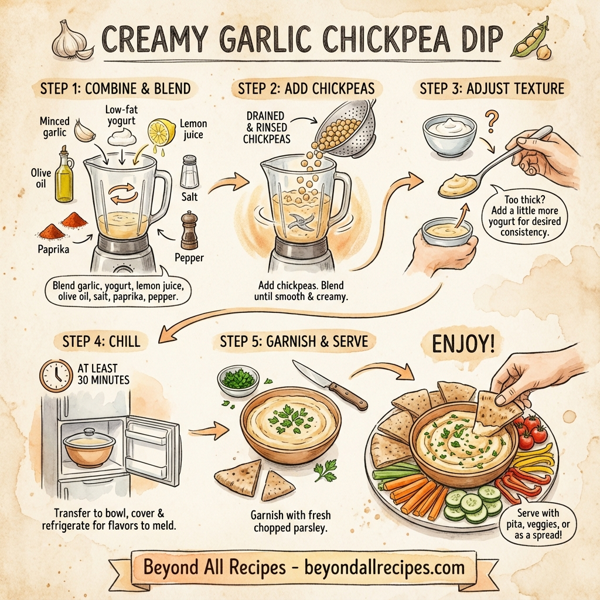 Creamy Garlic Chickpea Dip instructions