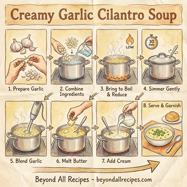 Creamy Garlic Cilantro Soup instructions
