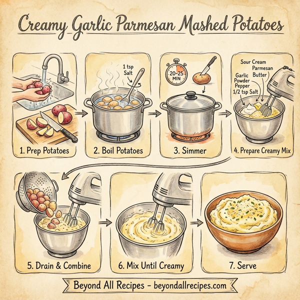 Creamy Garlic Parmesan Mashed Potatoes instructions