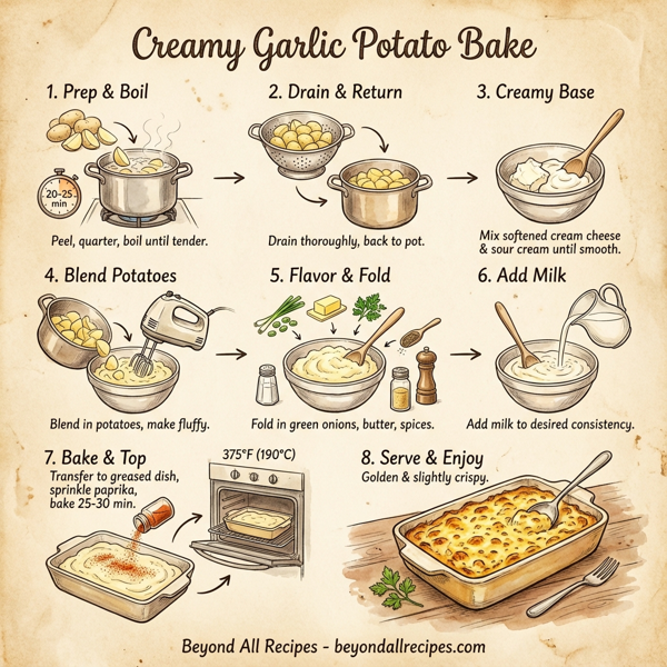 Creamy Garlic Potato Bake instructions