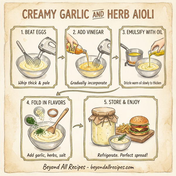 Creamy Garlic and Herb Aioli instructions