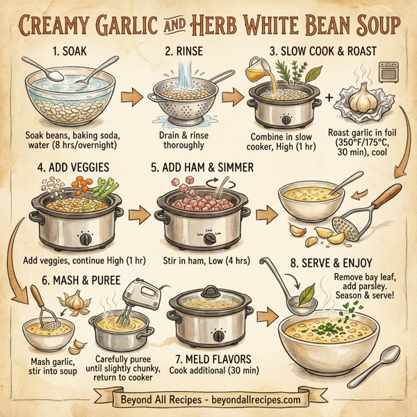 Creamy Garlic and Herb White Bean Soup instructions