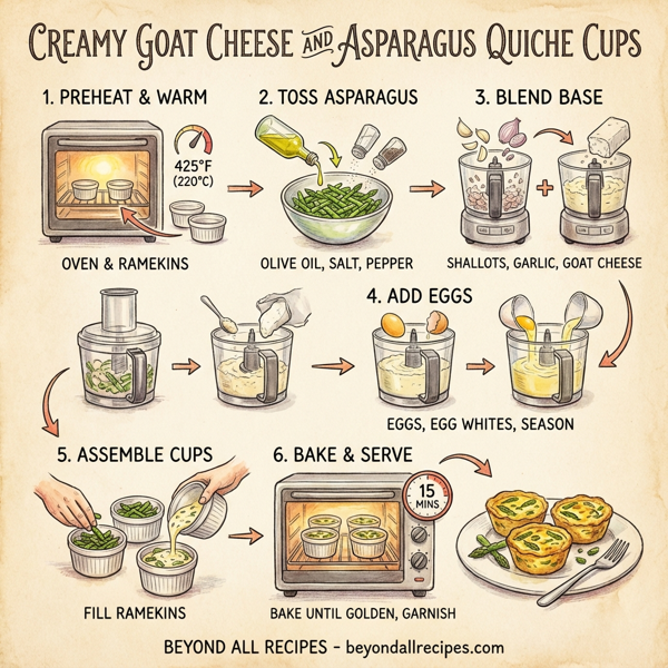 Creamy Goat Cheese and Asparagus Quiche Cups instructions