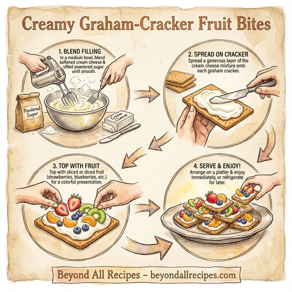 Creamy Graham-Cracker Fruit Bites instructions