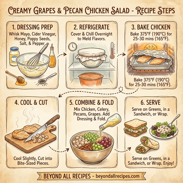 Creamy Grapes and Pecan Chicken Salad instructions