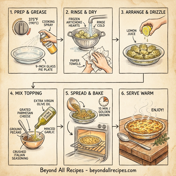 Creamy Gratin Artichokes with Pecan Crust instructions