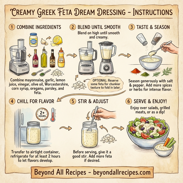 Creamy Greek Feta Dream Dressing instructions