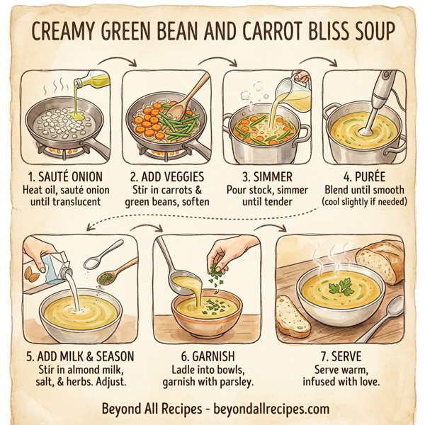 Creamy Green Bean and Carrot Bliss Soup instructions