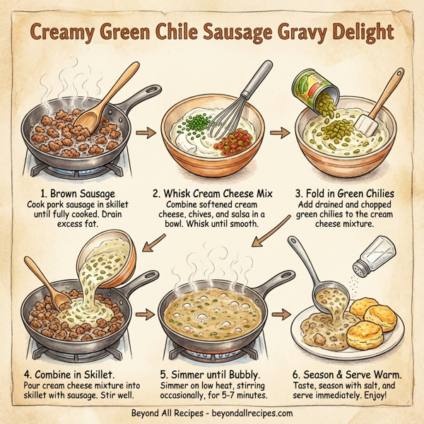 Creamy Green Chile Sausage Gravy Delight instructions