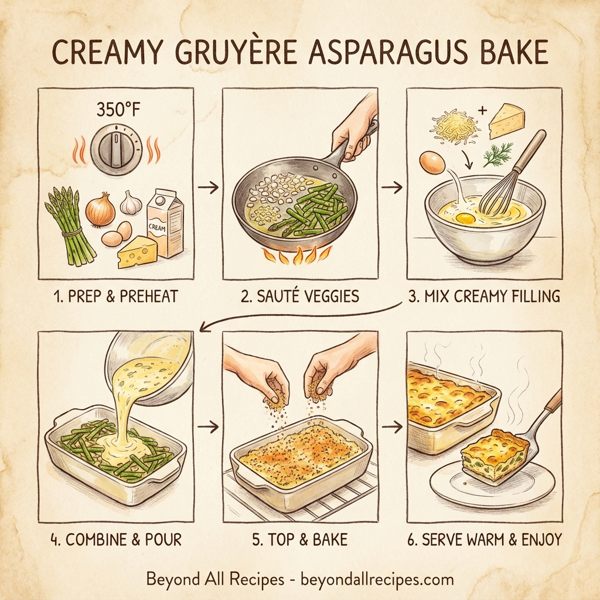 Creamy Gruyère Asparagus Bake instructions