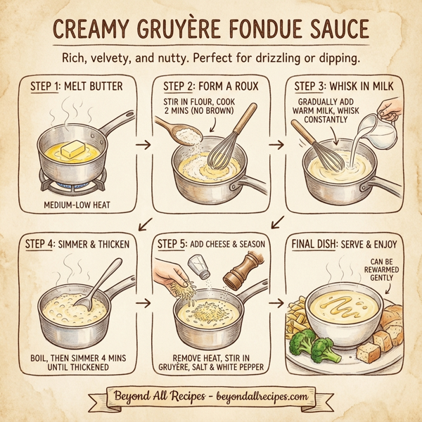 Creamy Gruyère Fondue Sauce instructions
