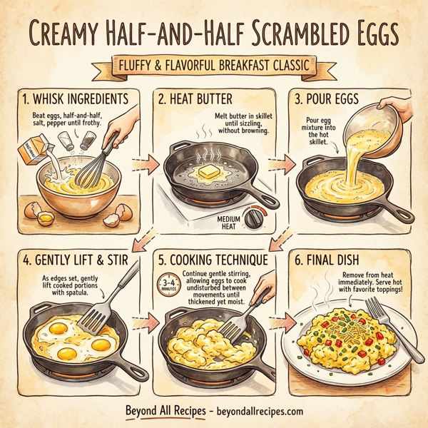 Creamy Half-And-Half Scrambled Eggs instructions
