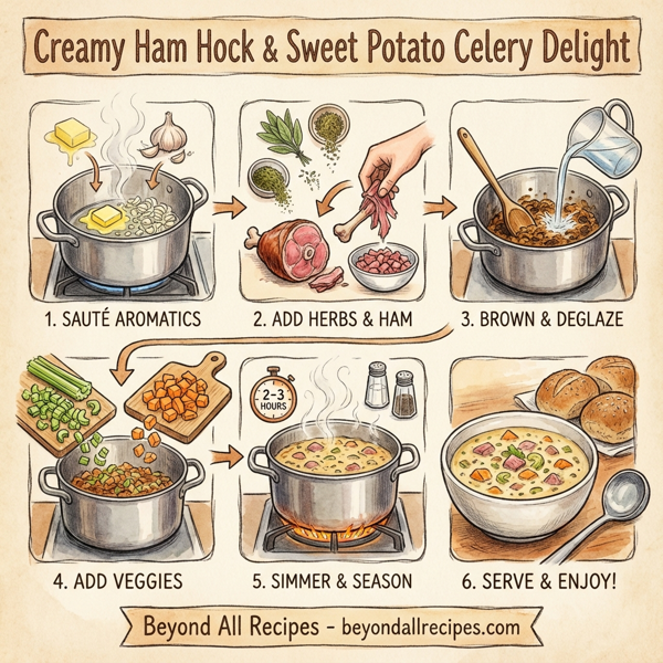 Creamy Ham Hock & Sweet Potato Celery Delight instructions