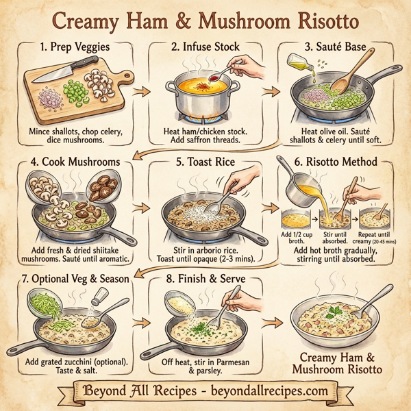 Creamy Ham & Mushroom Risotto instructions