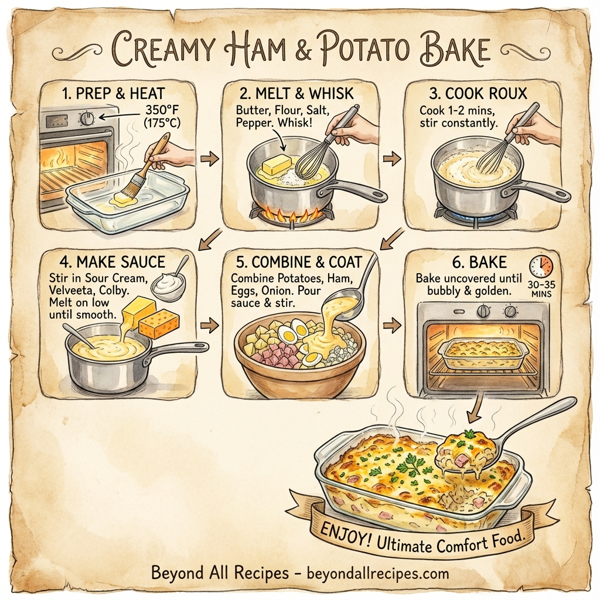 Creamy Ham & Potato Bake instructions