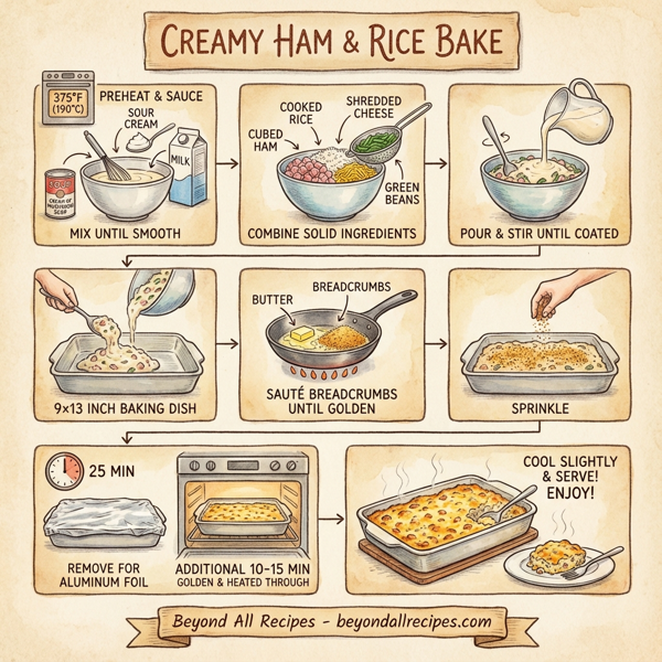 Creamy Ham & Rice Bake instructions