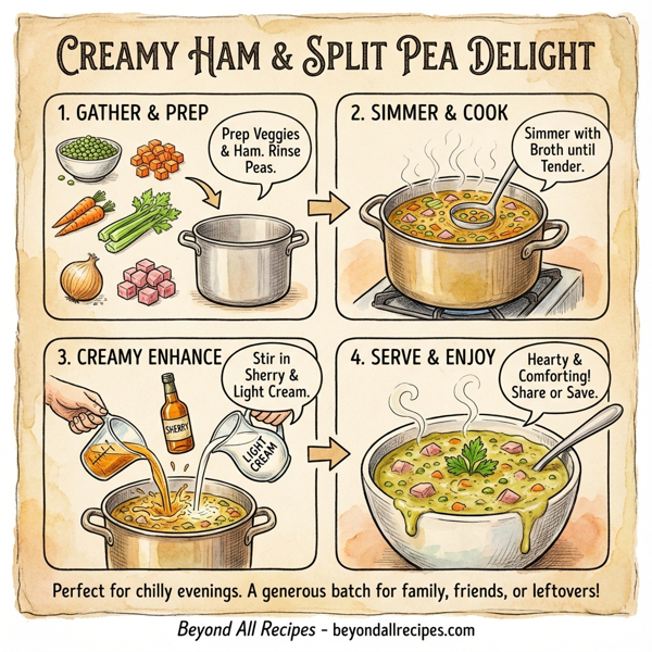 Creamy Ham & Split Pea Delight instructions
