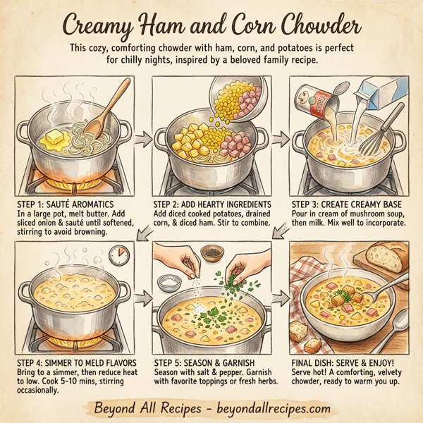 Creamy Ham and Corn Chowder instructions