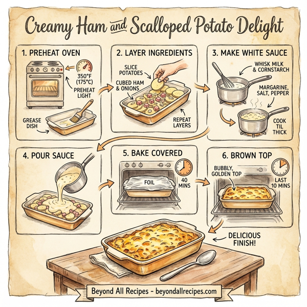 Creamy Ham and Scalloped Potato Delight instructions