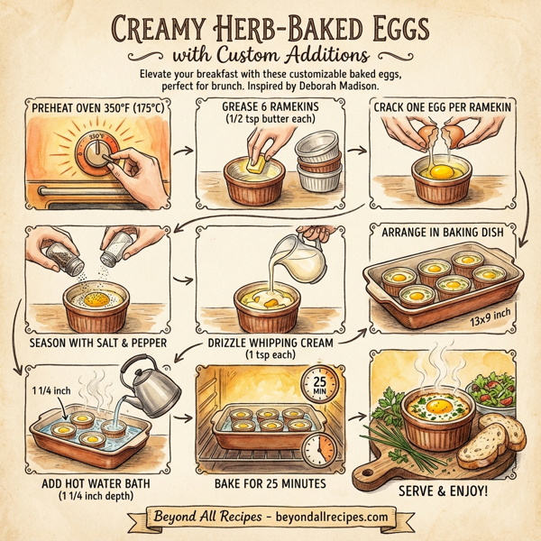 Creamy Herb-Baked Eggs with Custom Additions instructions