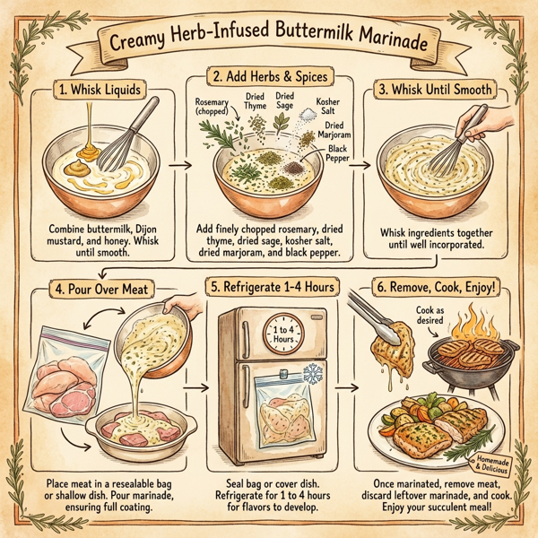 Creamy Herb-Infused Buttermilk Marinade instructions