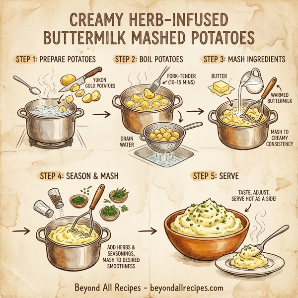 Creamy Herb-Infused Buttermilk Mashed Potatoes instructions