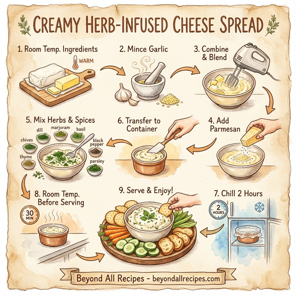 Creamy Herb-Infused Cheese Spread instructions