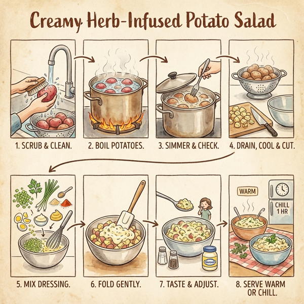 Creamy Herb-Infused Potato Salad instructions